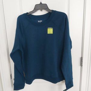 Women's Tek Gear Blue Crayon Ultrasoft Fleece Sweatshirt Size: Medium MSRP $30